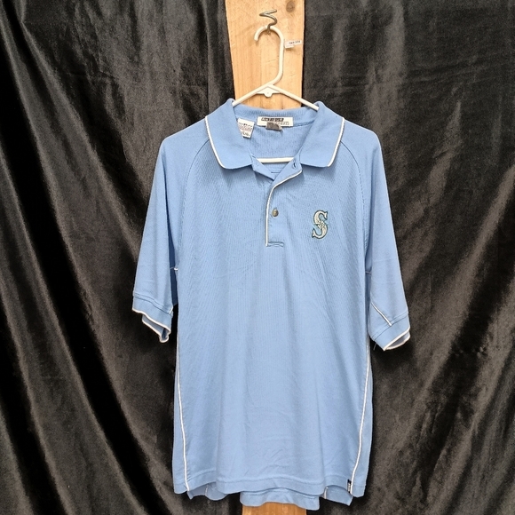 Classic Blue Seattle Marinerd Polo Shirt with Timeless Style - Picture 1 of 10